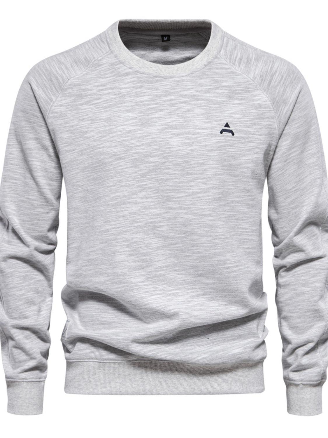 Men's Round Neck Long Sleeve Sweatshirt - Clothes For Her Online Store