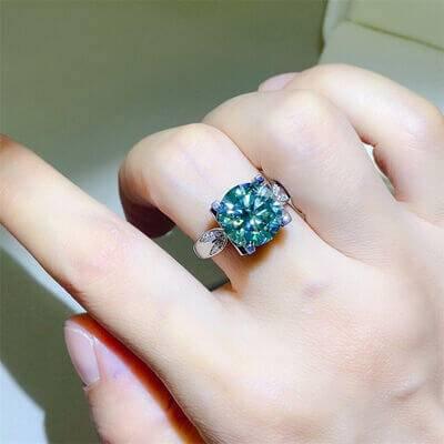 5 Carat Moissanite Zircon 925 Sterling Silver Ring - Clothes For Her Online Store