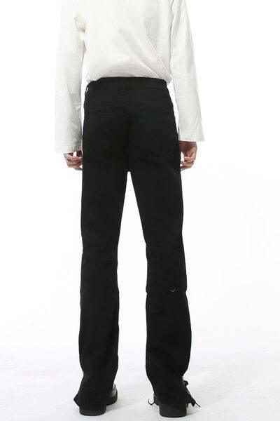 Side Zipper Slim Jeans - Clothes For Her Online Store
