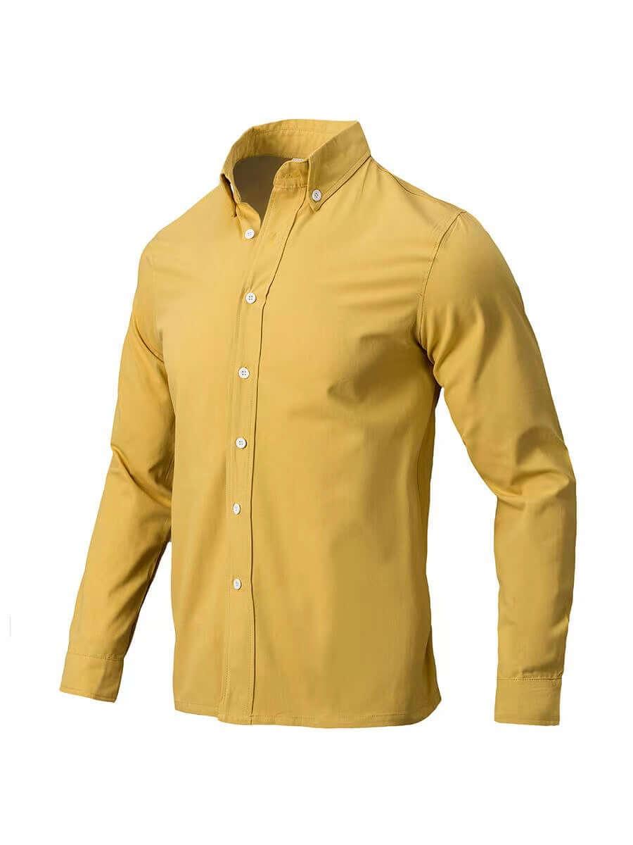 Men's Full Size Collared Neck Button Down Shirt Plus Size - Clothes For Her Online Store