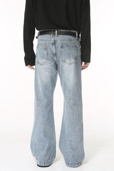 Washed Bootcut Men's Jeans with Pockets - Clothes For Her Online Store