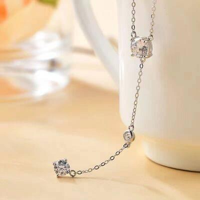 1.5 Carat Moissanite 925 Sterling Silver Necklace - Clothes For Her Online Store