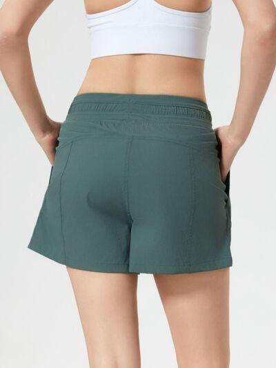 Millennia Drawstring Active Shorts with Pockets - Clothes For Her Online Store
