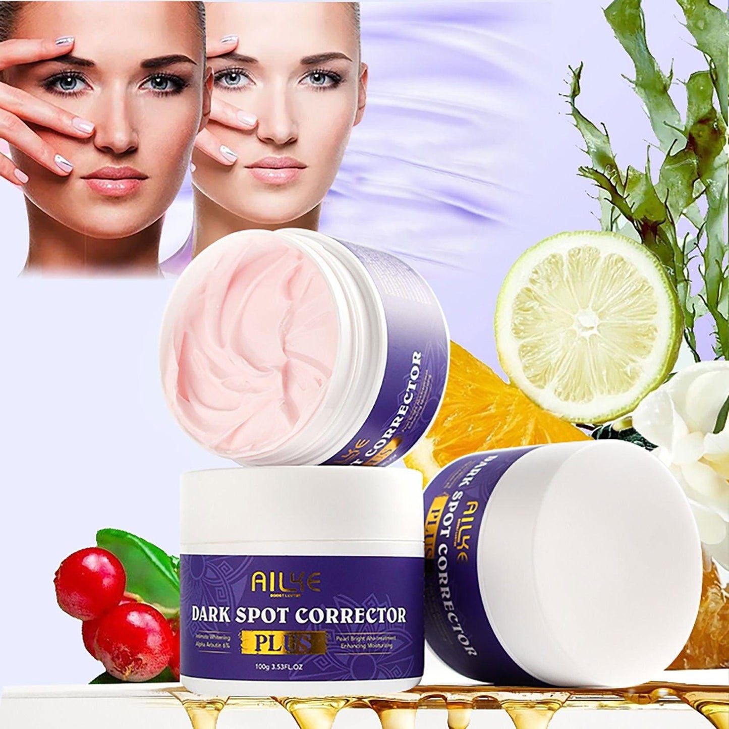 AILKE Premium Lightening SkinCare Kit, Dark Spots Corrector Cream for Uneven Skin Tone, Bleaching Serum, Smooth, Soft Skin