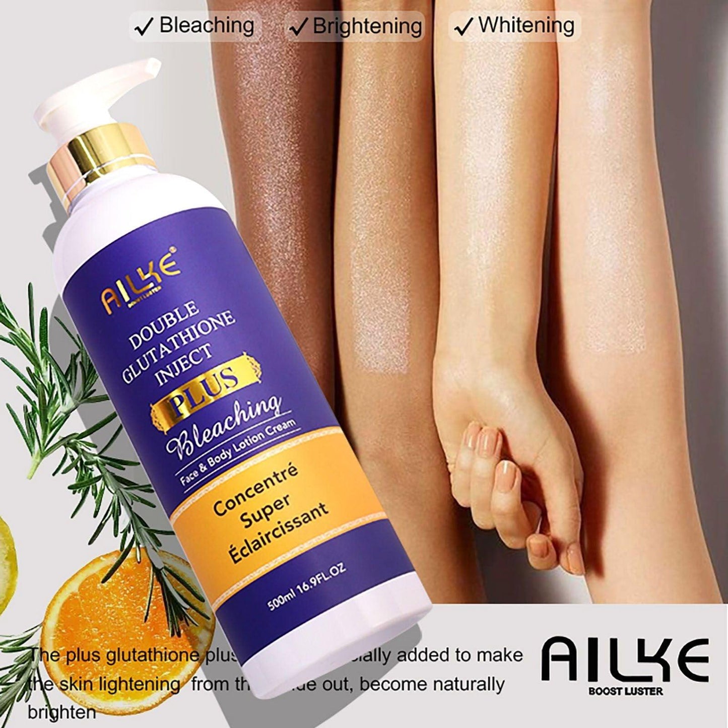 AILKE Premium Lightening SkinCare Kit, Dark Spots Corrector Cream for Uneven Skin Tone, Bleaching Serum, Smooth, Soft Skin