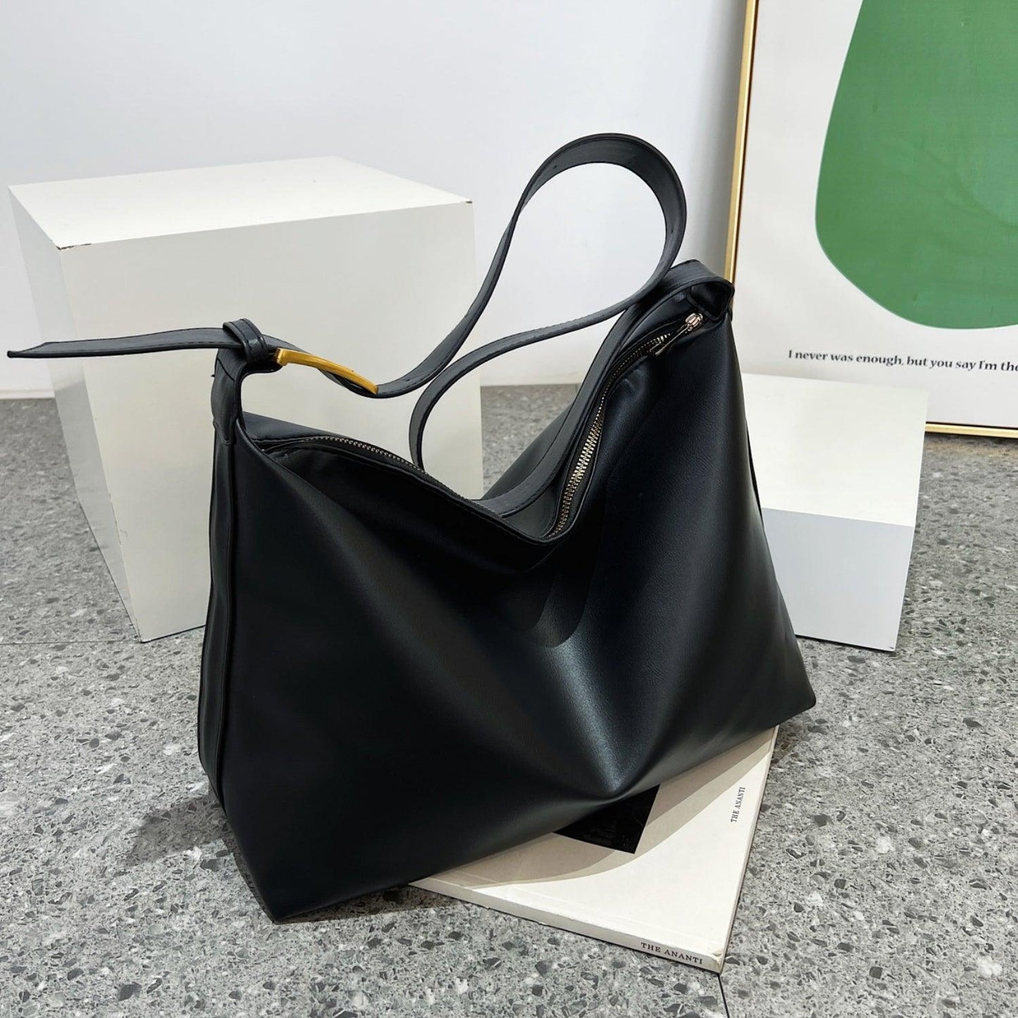 Adjustable Strap PU Leather Handbag - Clothes For Her Online Store