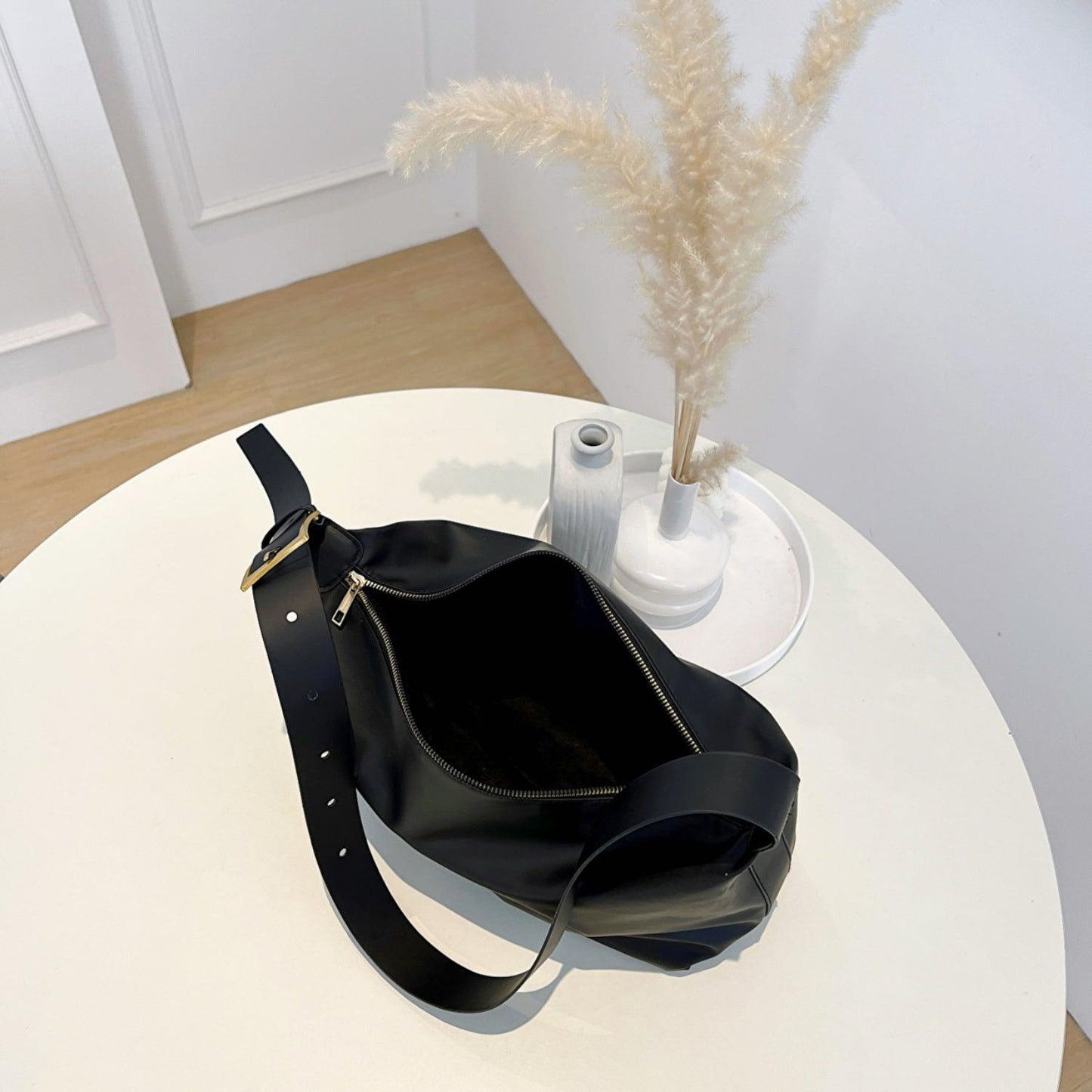 Adjustable Strap PU Leather Handbag - Clothes For Her Online Store