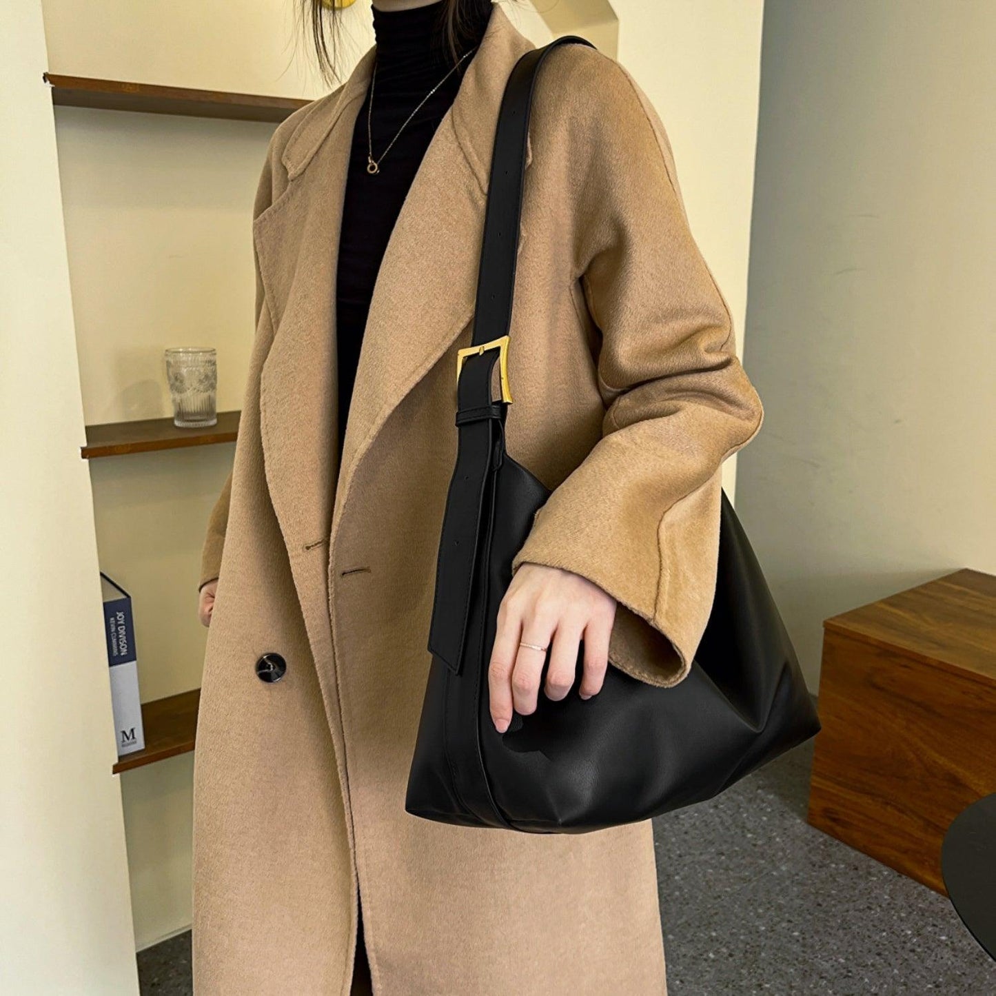 Adjustable Strap PU Leather Handbag - Clothes For Her Online Store