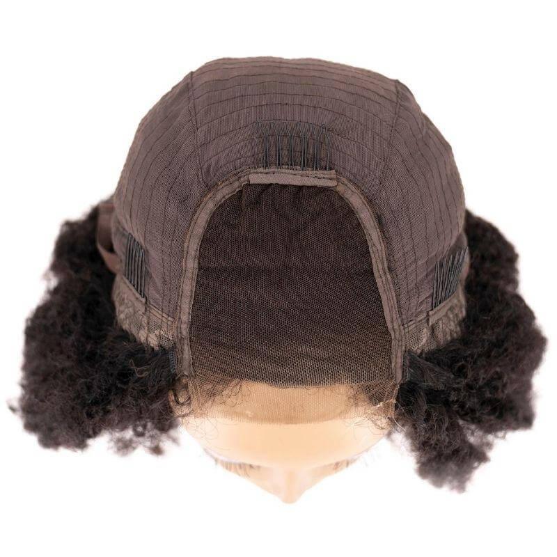 Afro Kinky 4x4 Transparent Closure Wig - Clothes For Her Online Store