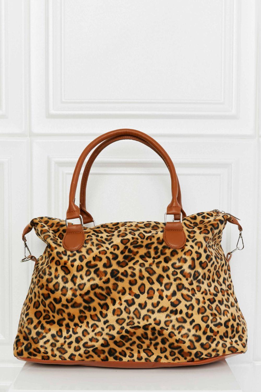 Animal Print Brushed Weekender Bag - Clothes For Her Online Store