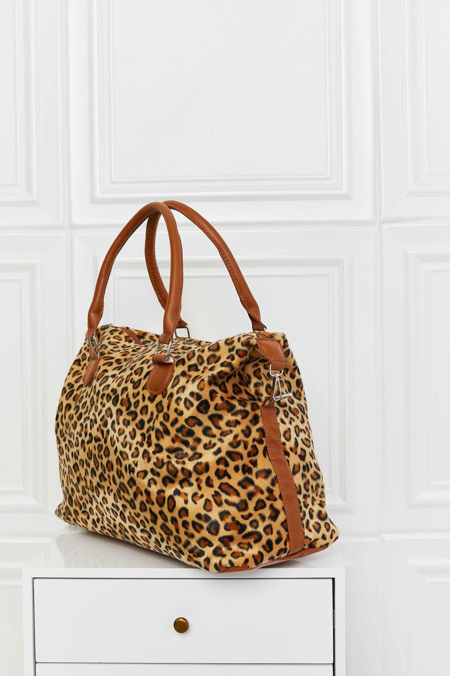 Animal Print Brushed Weekender Bag - Clothes For Her Online Store