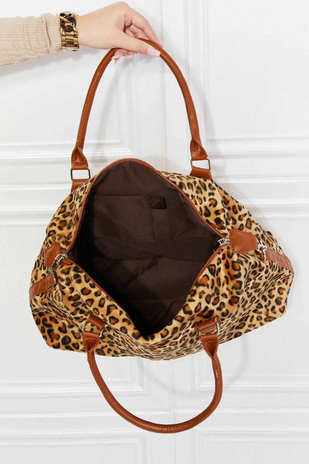Animal Print Brushed Weekender Bag - Clothes For Her Online Store