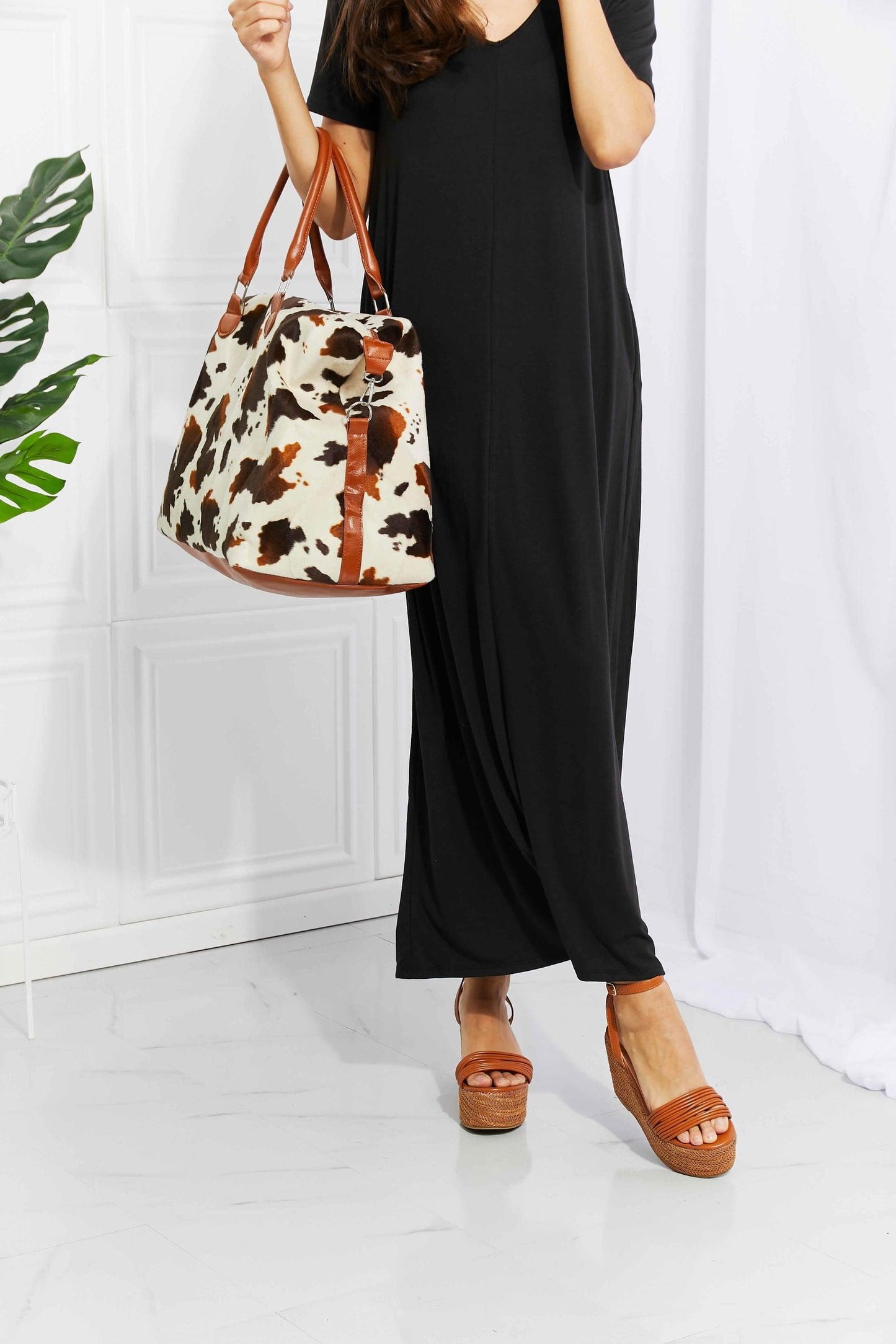 Animal Print Plush Weekender Bag - Clothes For Her Online Store