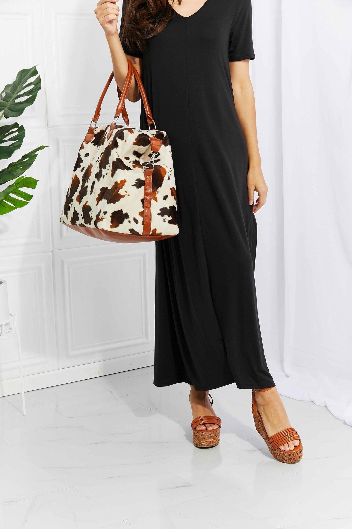 Animal Print Plush Weekender Bag - Clothes For Her Online Store