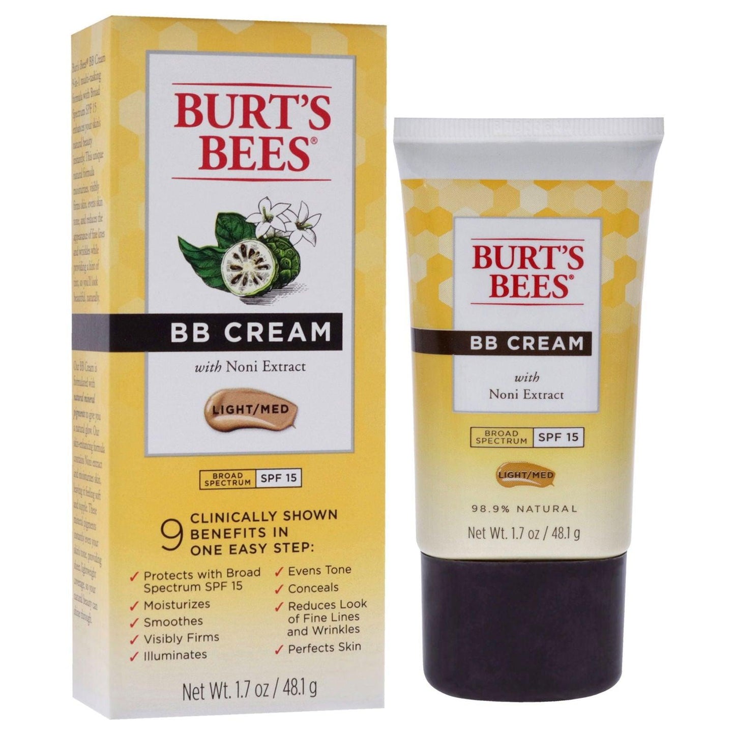 BB Cream SPF 15 - Light-Medium by Burts Bees for Women - 1.7 oz Makeup - Clothes For Her Online Store