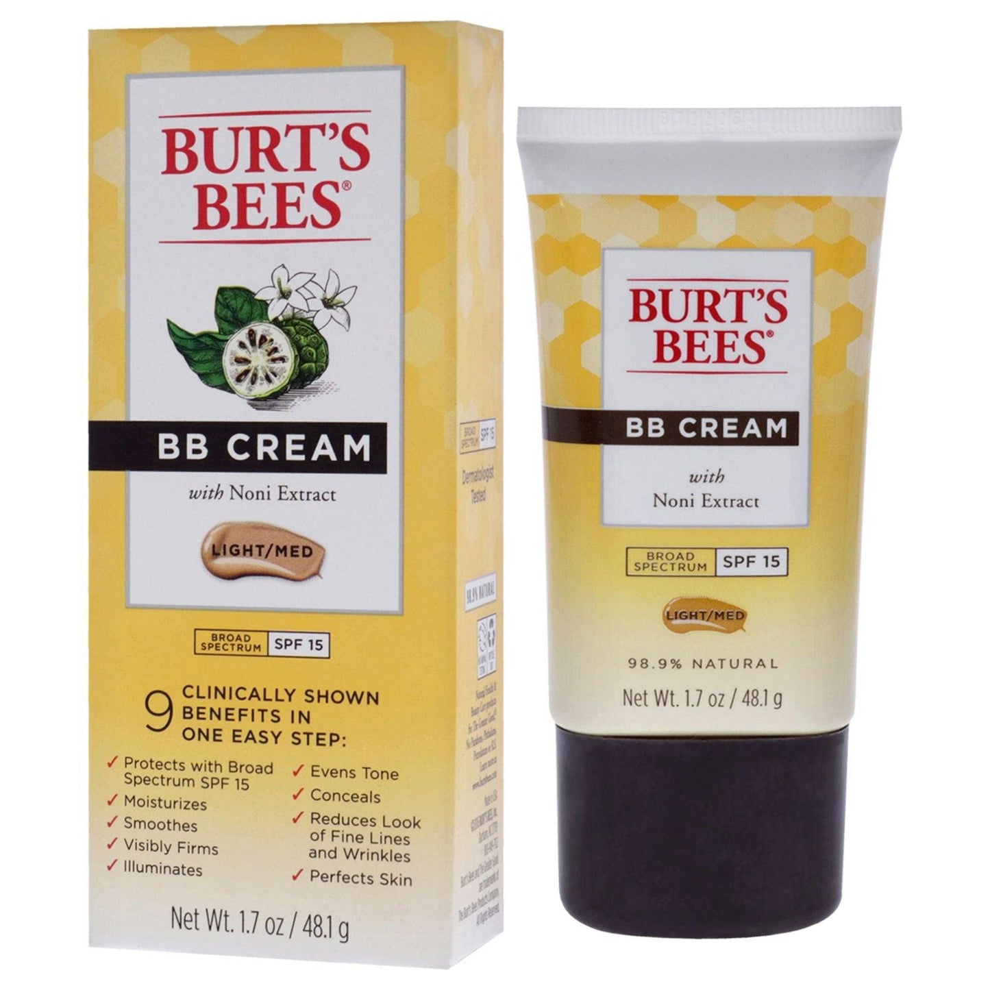 BB Cream SPF 15 - Light-Medium by Burts Bees for Women - 1.7 oz Makeup - Clothes For Her Online Store
