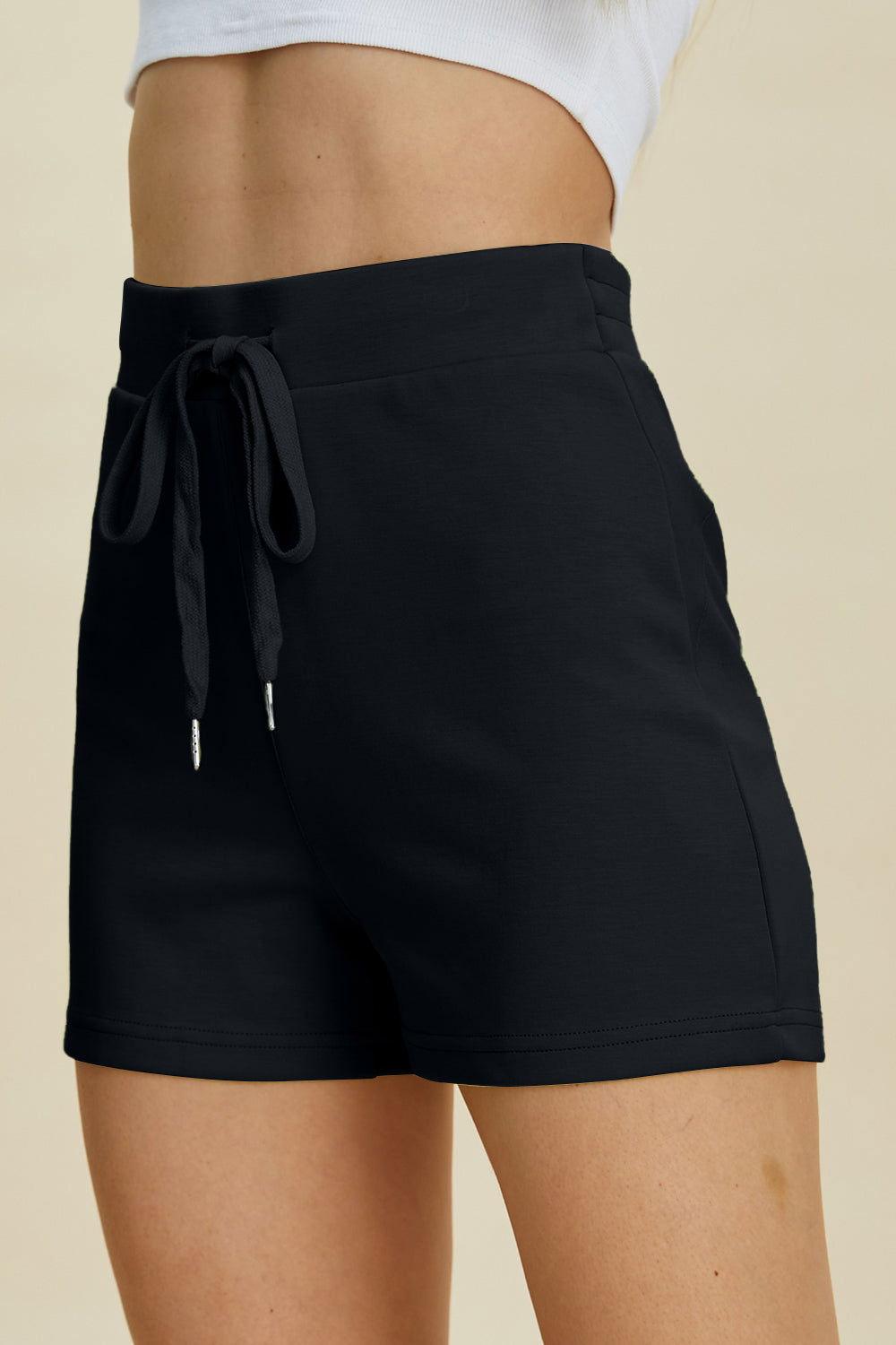 Basic Bae Full Size Air Scuba Drawstring High Waist Shorts - Clothes For Her Online Store