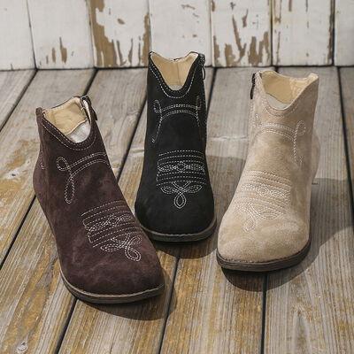 Block Heel Ankle Boots - Clothes For Her Online Store