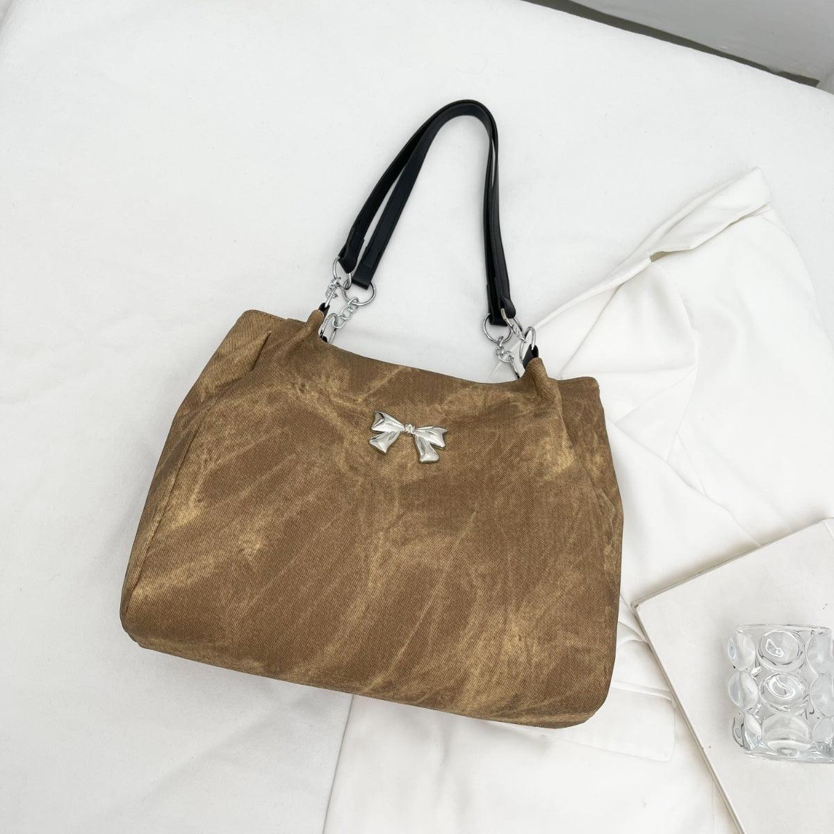 Bow Polyester Medium Tote Bag - Clothes For Her Online Store