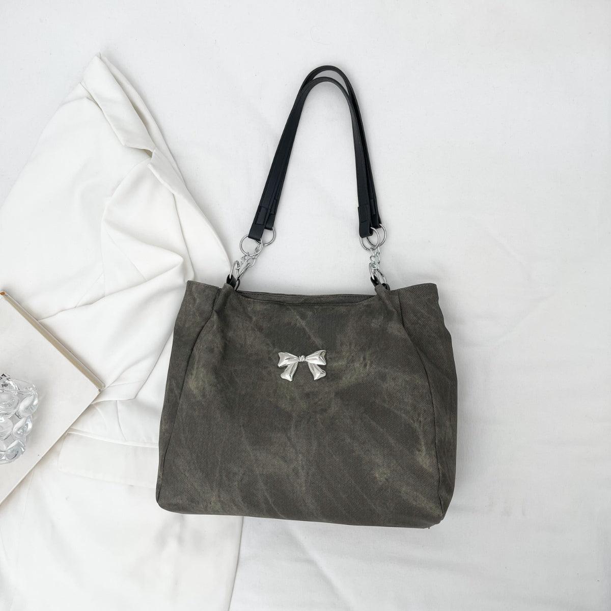 Bow Polyester Medium Tote Bag - Clothes For Her Online Store