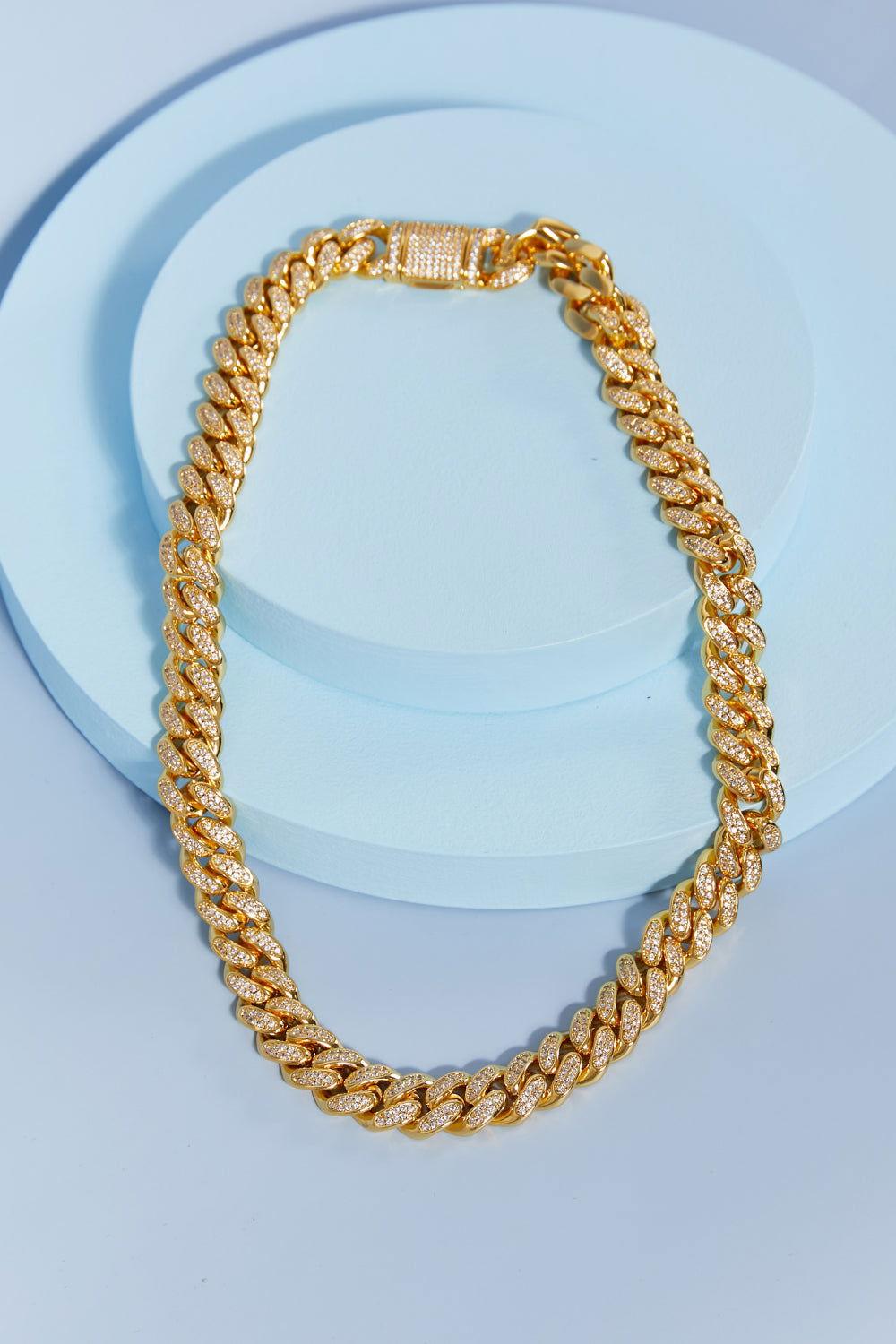 Brass Curb Chain Necklace - Clothes For Her Online Store