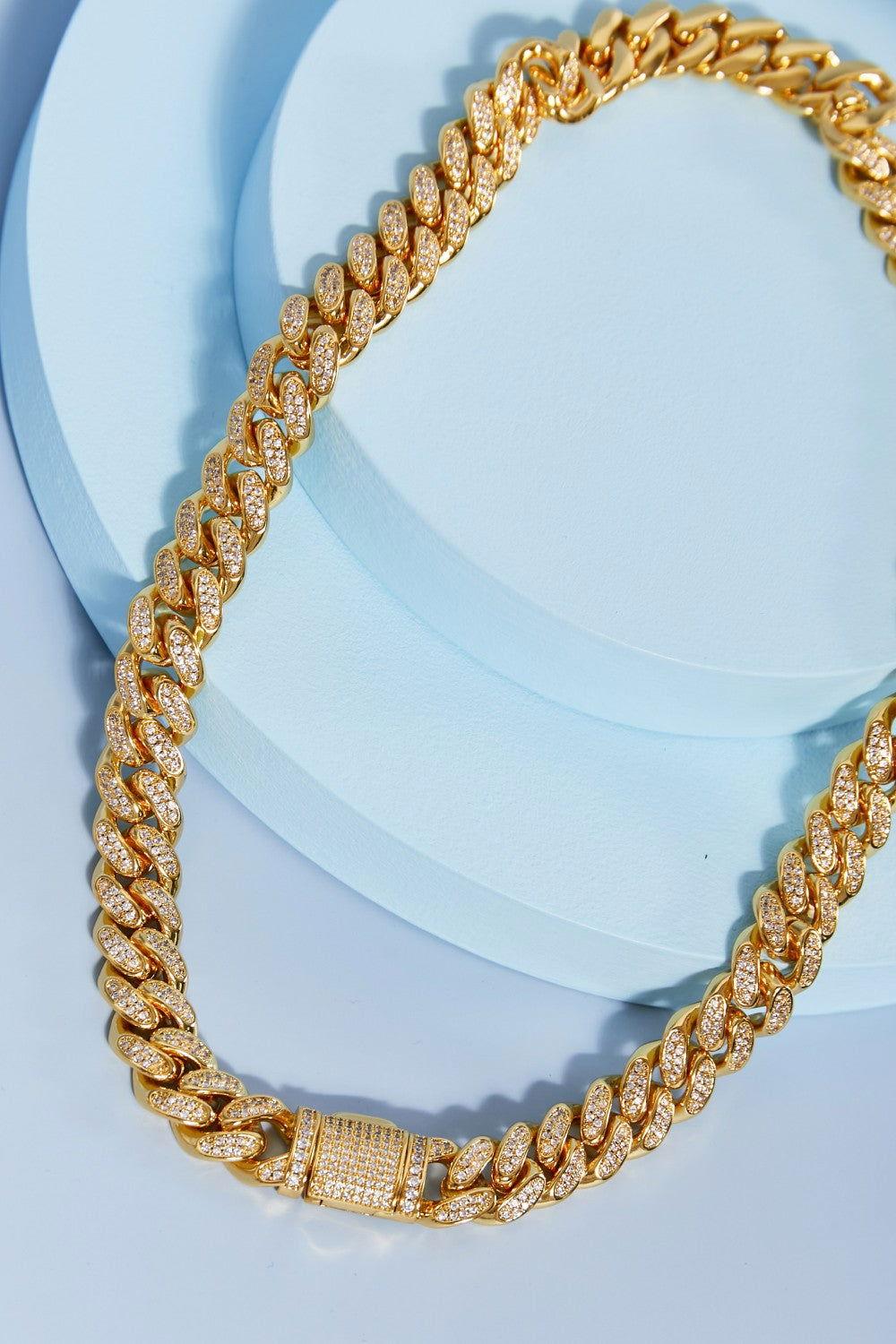 Brass Curb Chain Necklace - Clothes For Her Online Store
