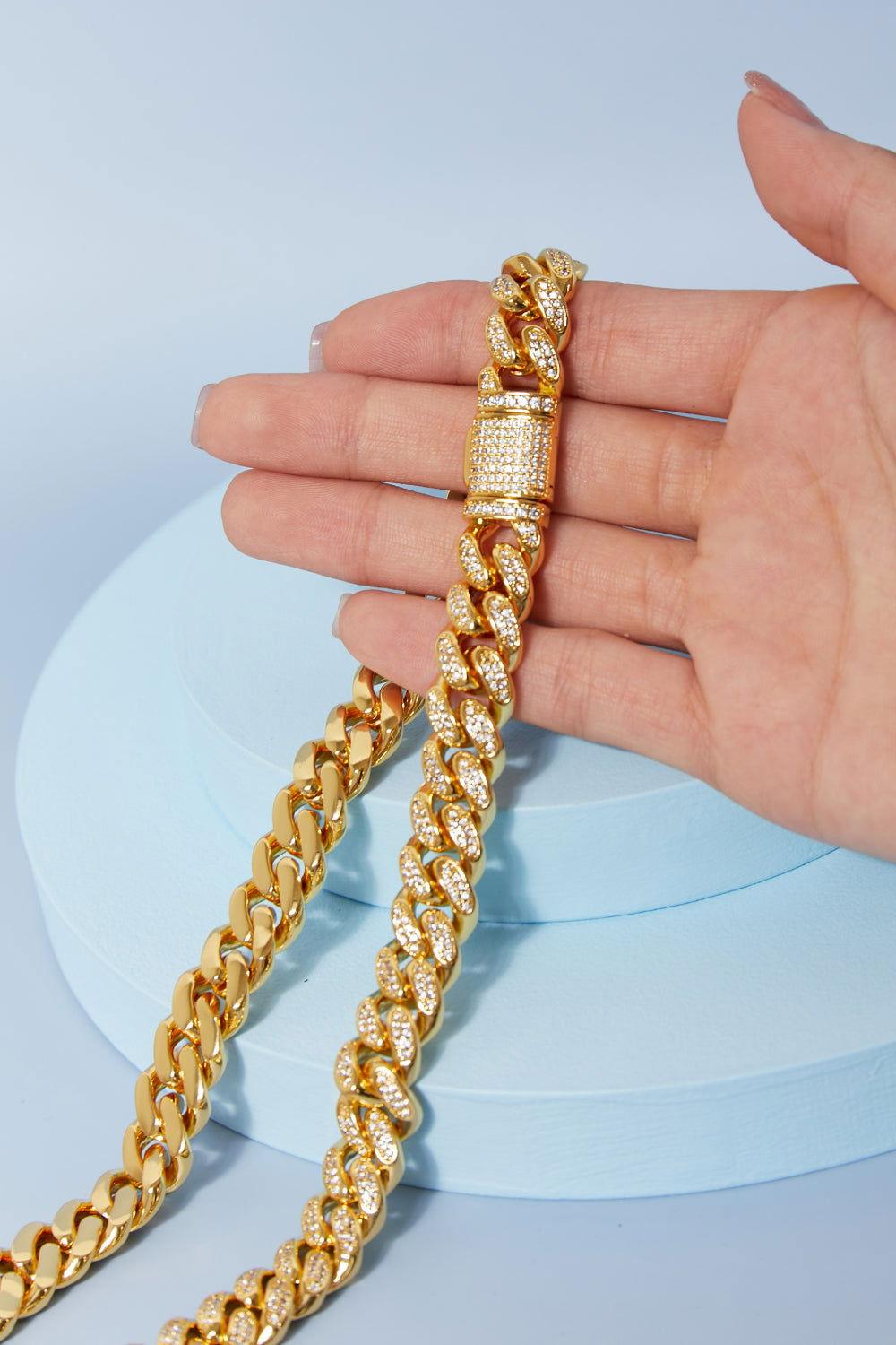 Brass Curb Chain Necklace - Clothes For Her Online Store