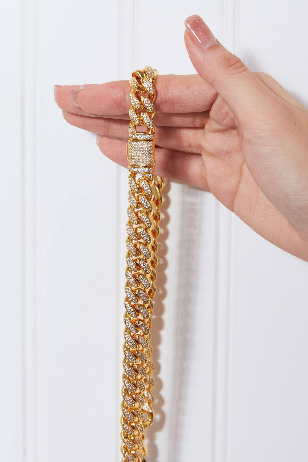 Brass Curb Chain Necklace - Clothes For Her Online Store