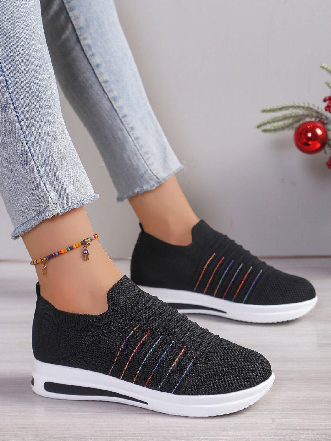 Breathable Mesh Wedge Sneakers - Clothes For Her Online Store