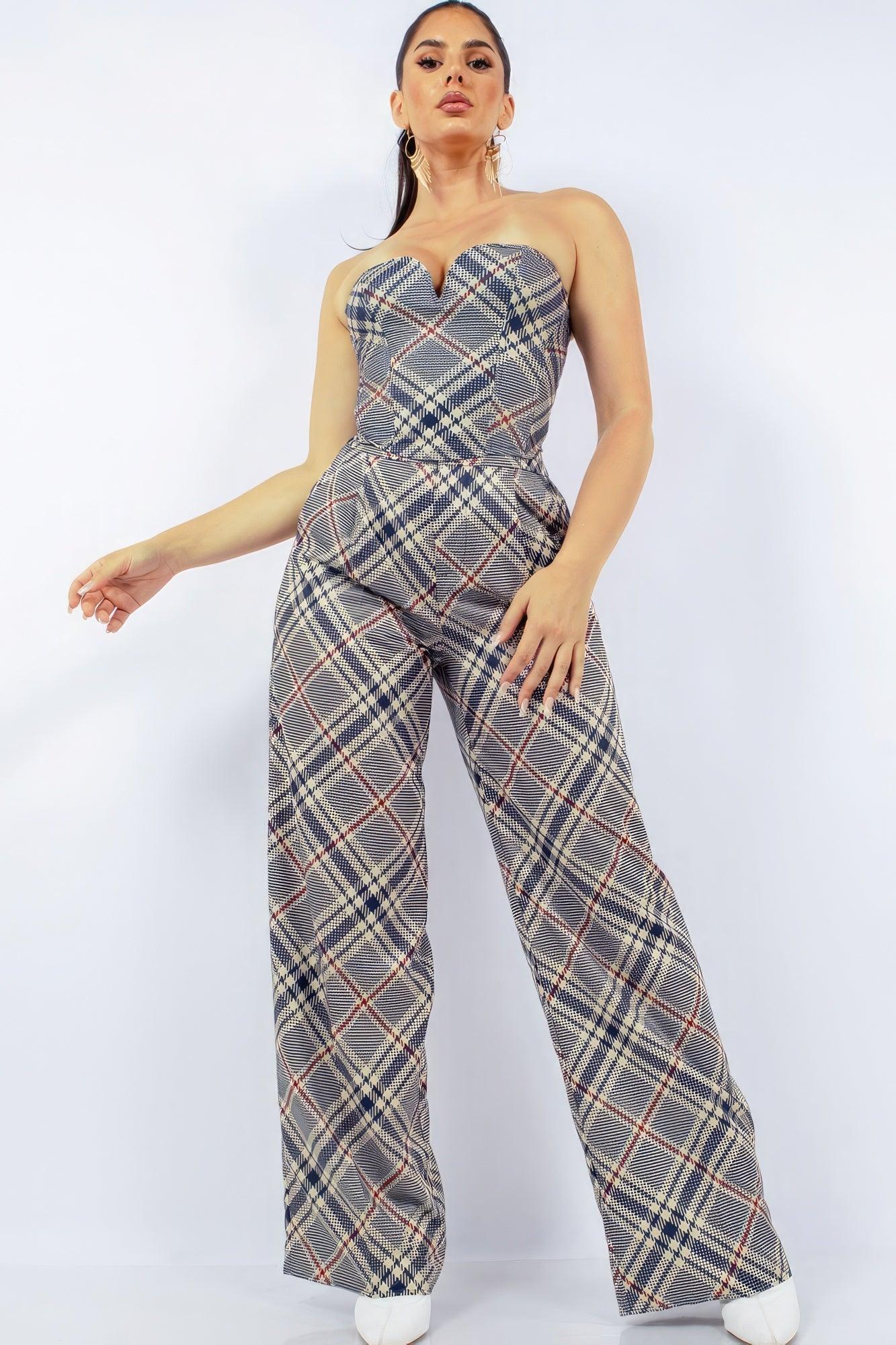 Bustier Top & Wide Pants Set - Clothes For Her Online Store