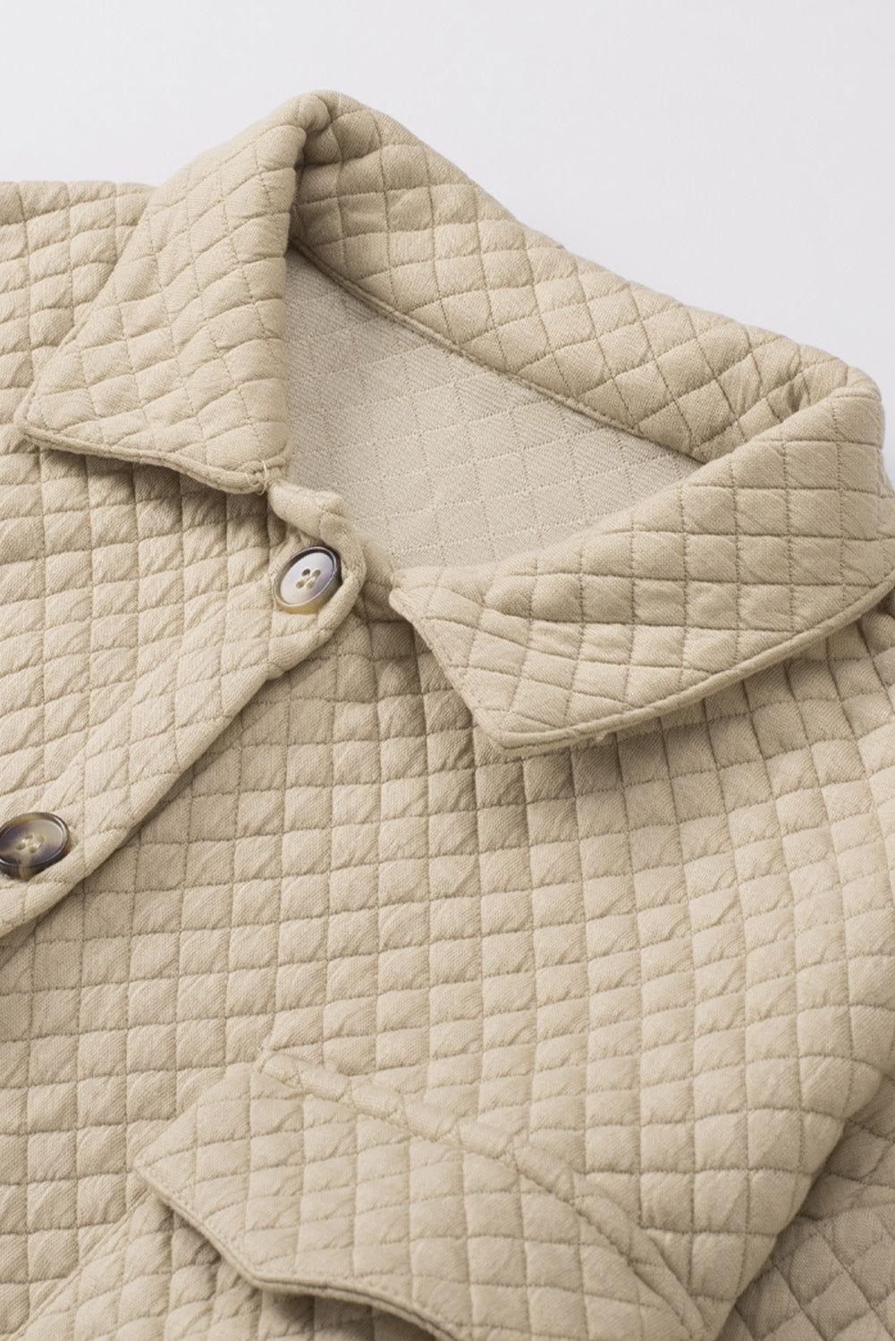 Button Down Collared Jacket - Clothes For Her Online Store