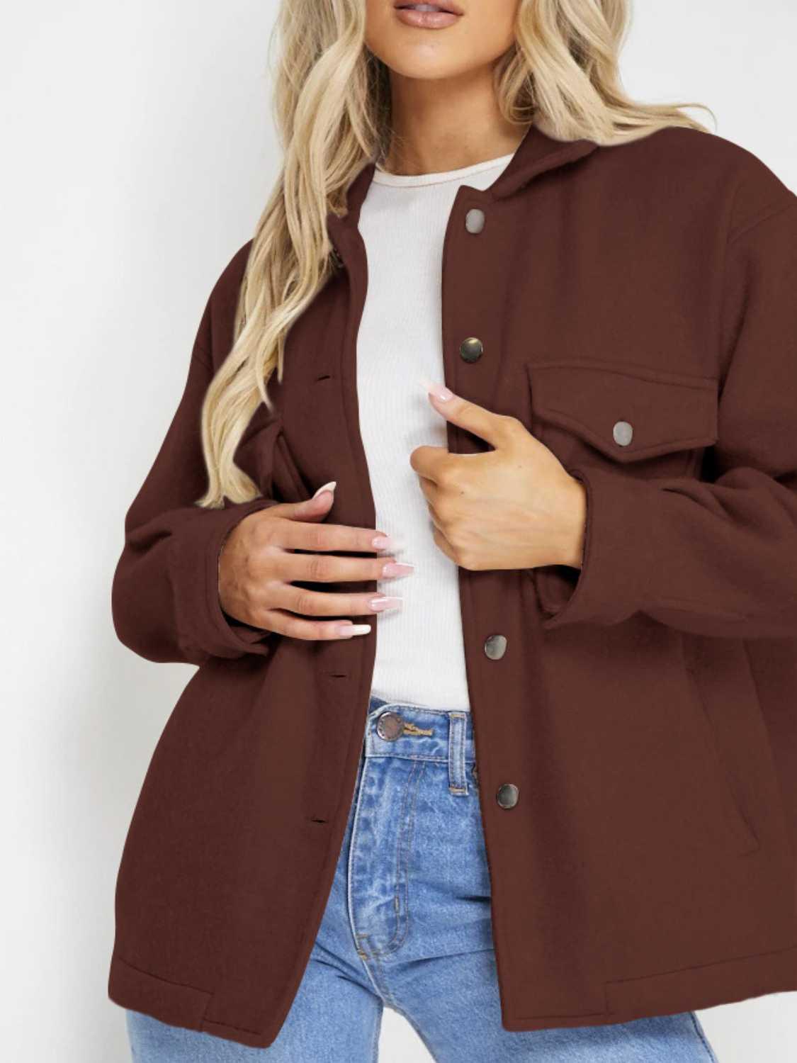 Button Down Denim Jacket - Clothes For Her Online Store