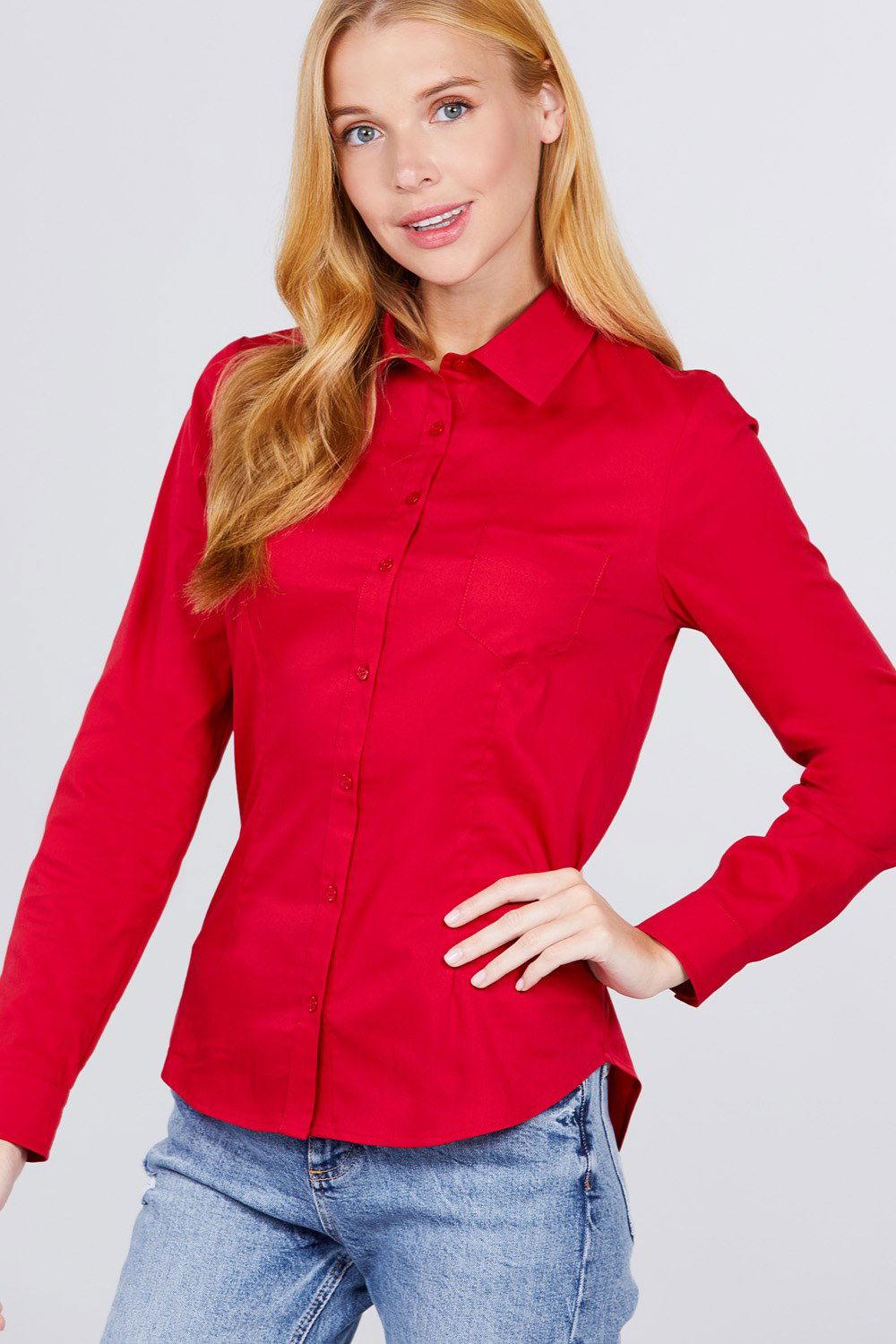 Button Down Woven Shirts - Clothes For Her Online Store