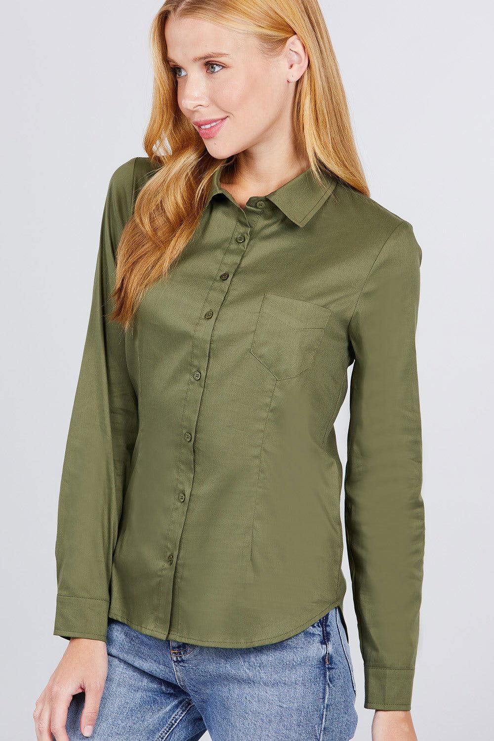 Button Down Woven Shirts - Clothes For Her Online Store