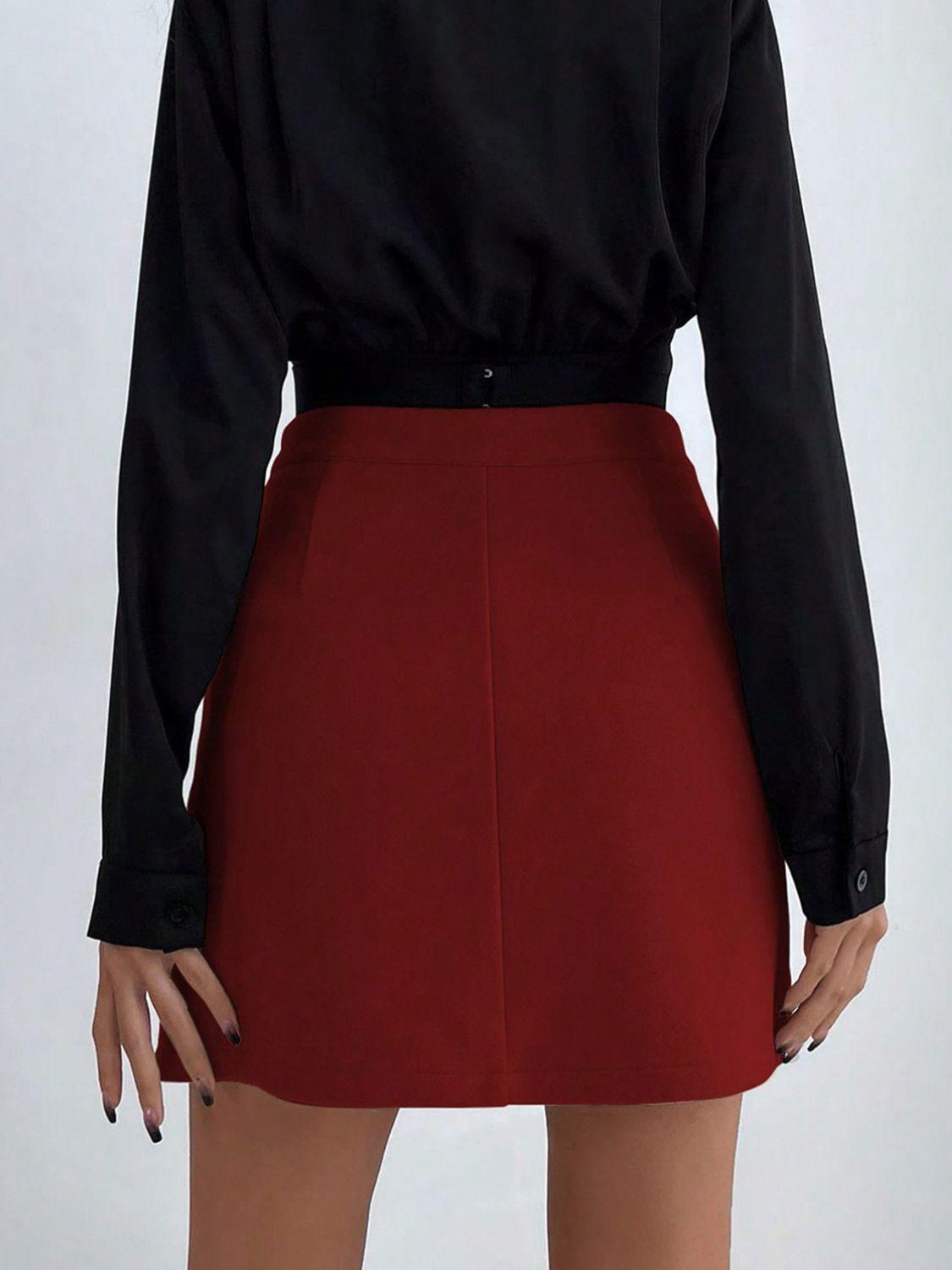 Buttoned Mini Skirt - Clothes For Her Online Store