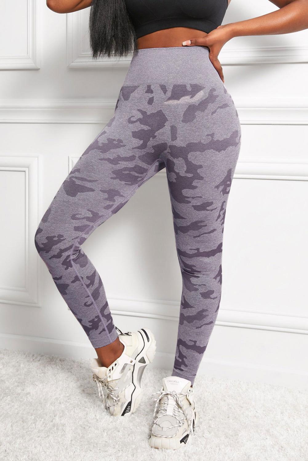 Camo Print Seamless High Waist Yoga Leggings - Clothes For Her Online Store