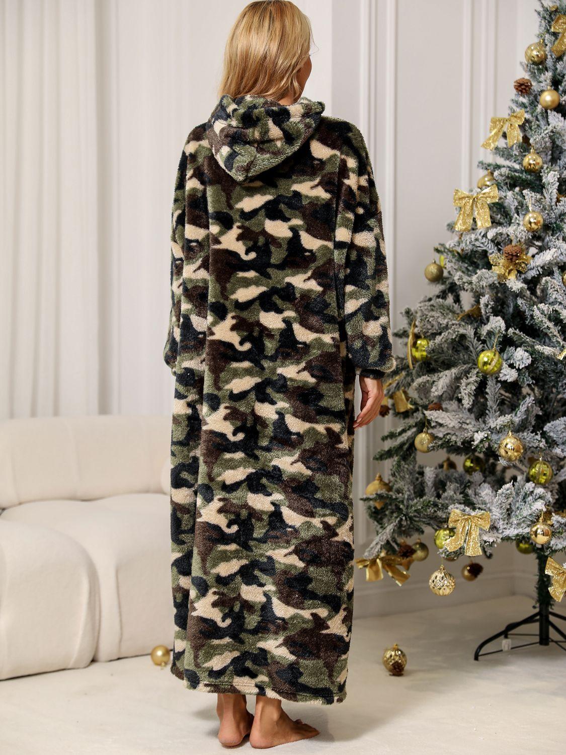 Camouflage Hooded Teddy Night Dress - Clothes For Her Online Store