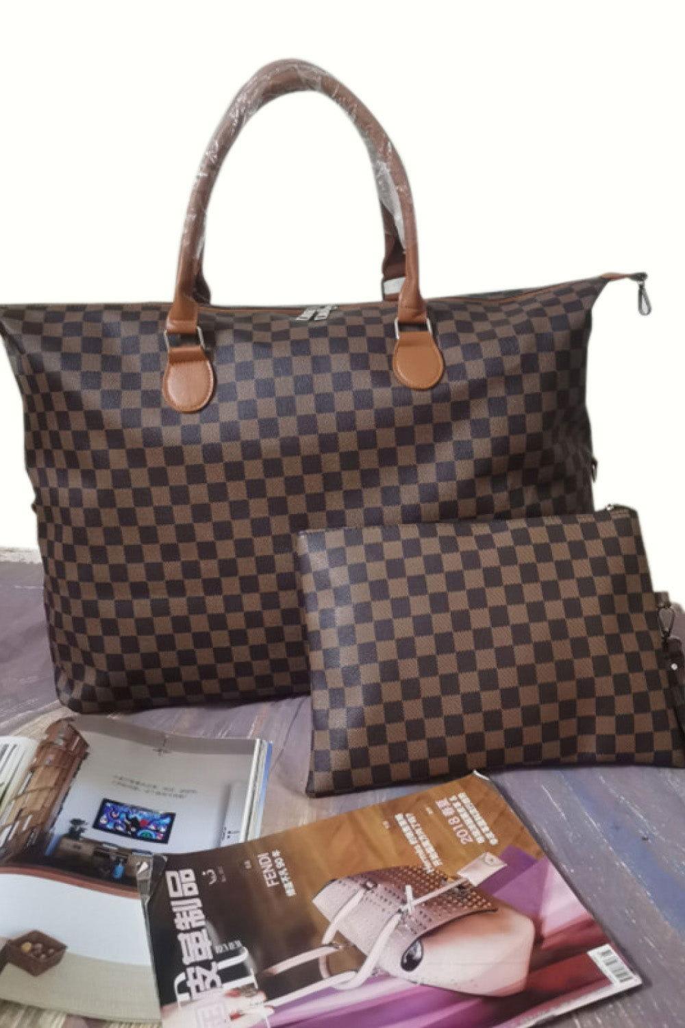 Checkered Two-Piece Bag Set - Clothes For Her Online Store