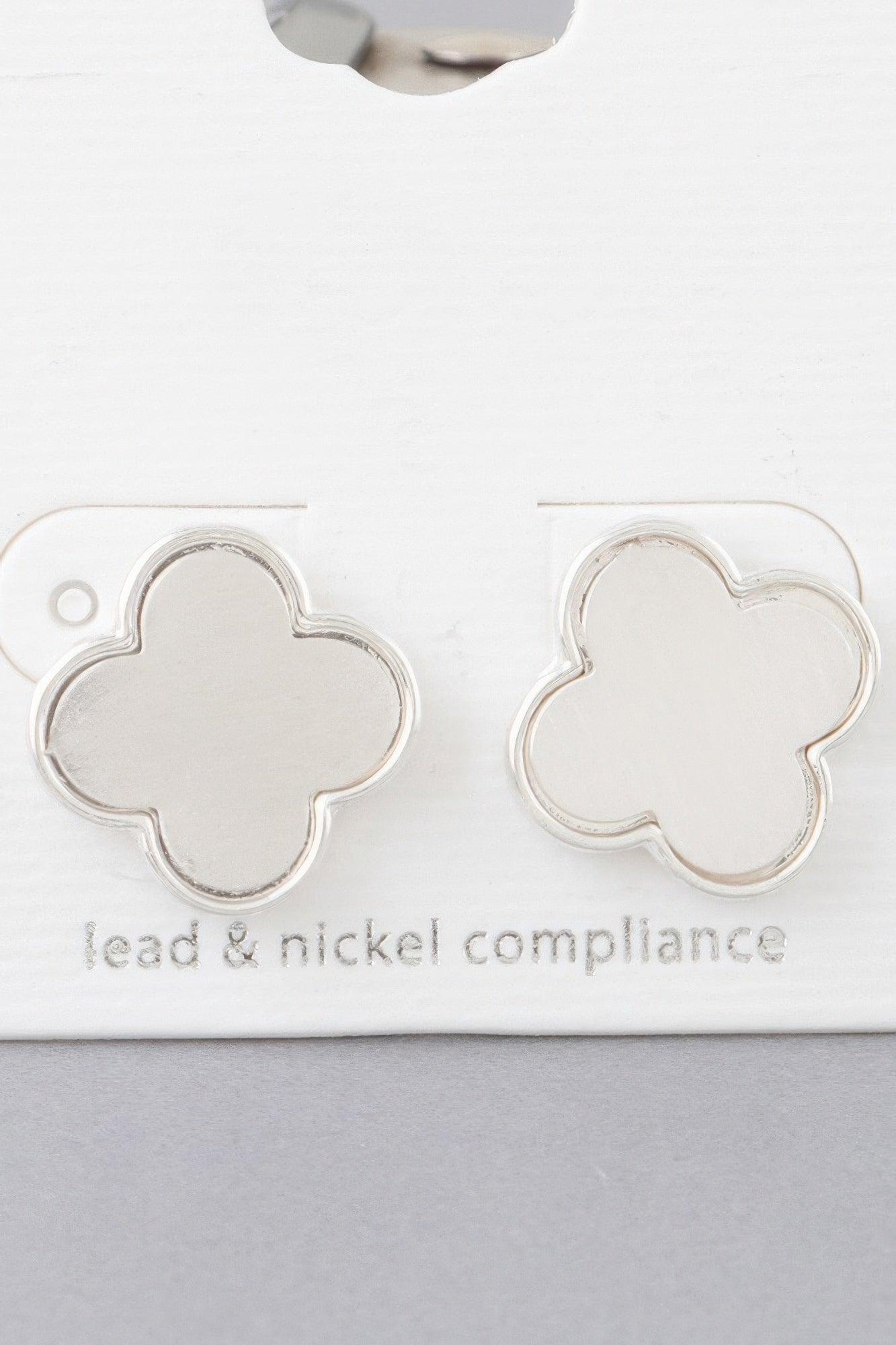 Classic Gold Clover Stud Earrings - Clothes For Her Online Store