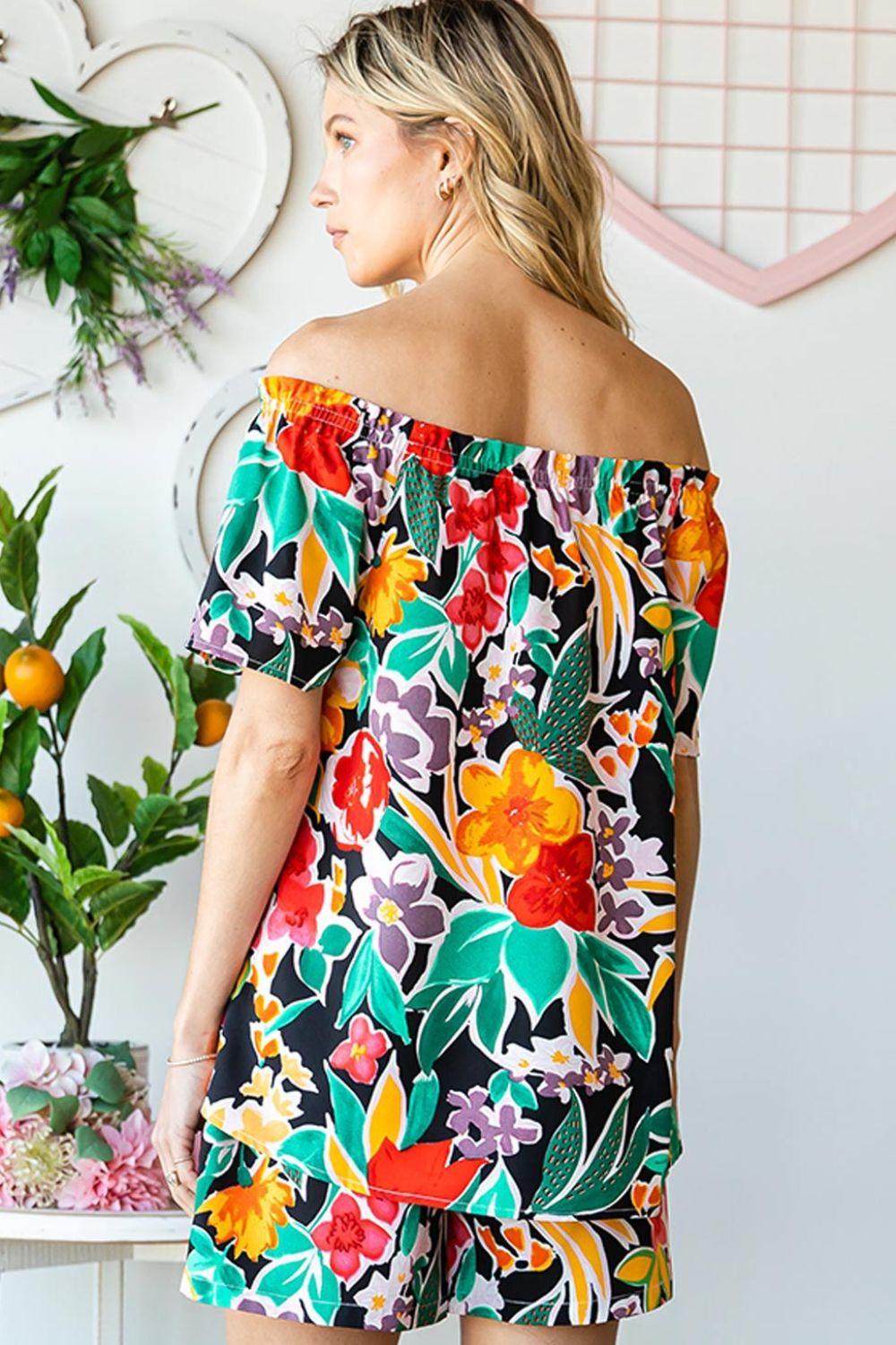 Cotton Bleu by Nu Label Floral Off-Shoulder Top - Clothes For Her Online Store