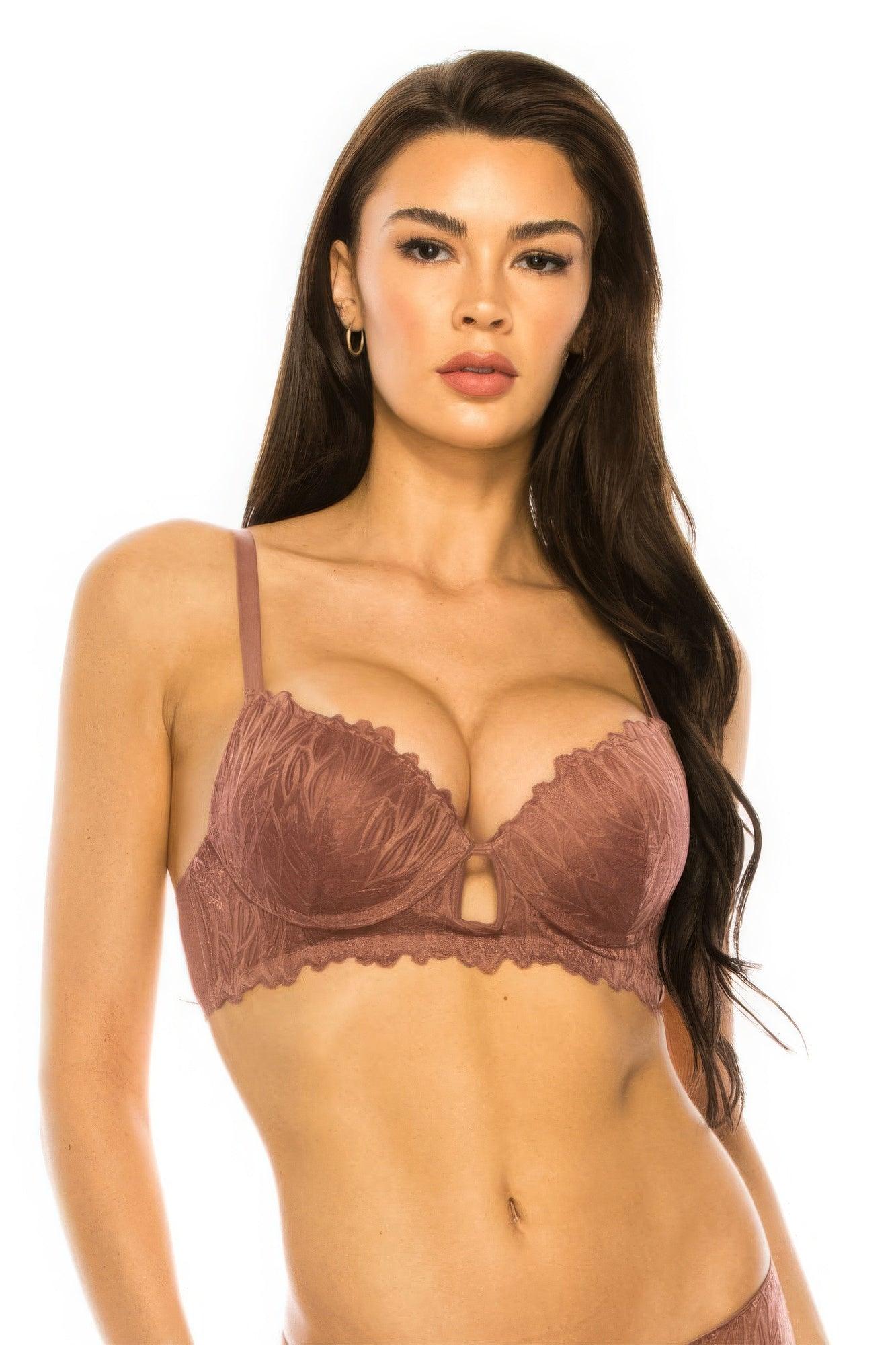 Coverage Lace Trim Bra - Clothes For Her Online Store