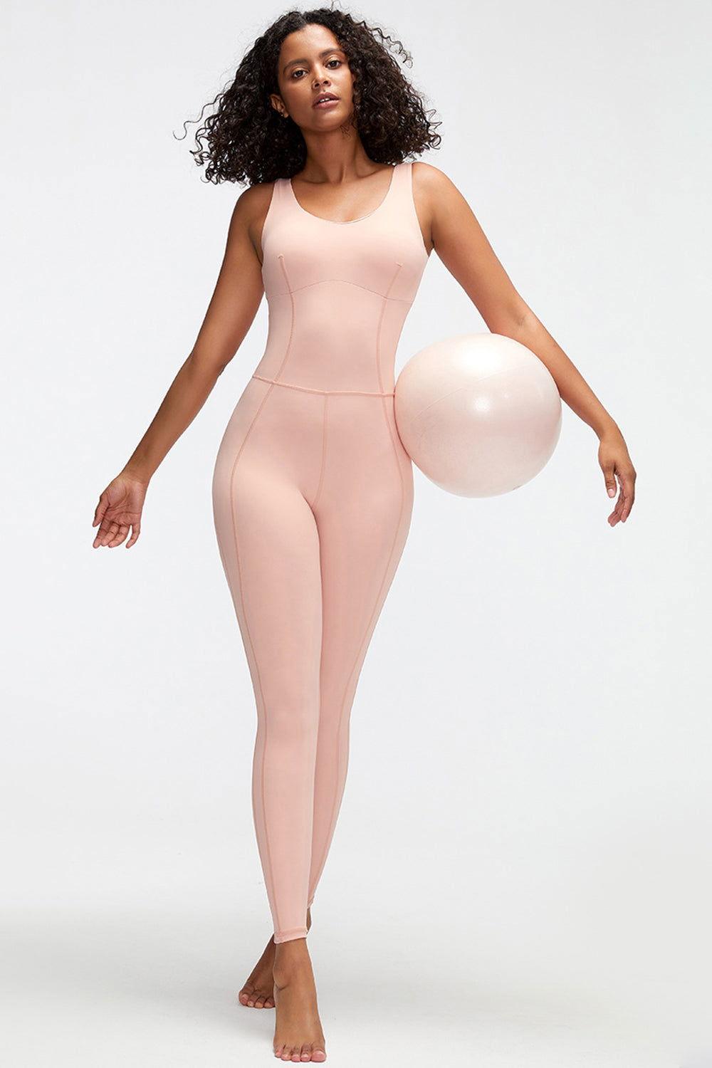 Crisscross Wide Strap Active Jumpsuit - Clothes For Her Online Store