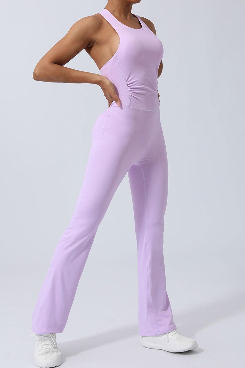 Crisscross Wide Strap Sleeveless Jumpsuit - Clothes For Her Online Store