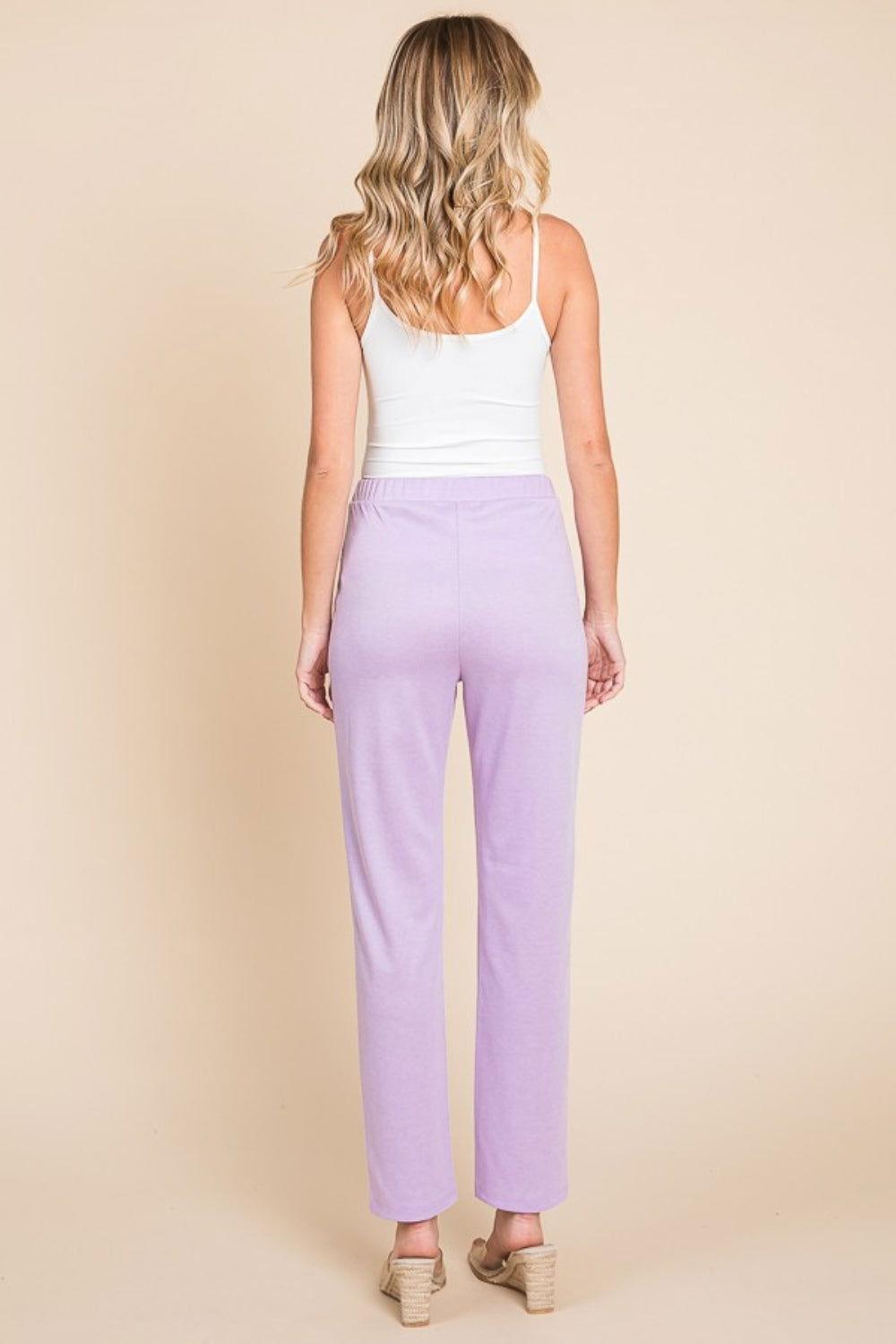 Culture Code Full Size Pin Tuck Detail Slim Pants - Clothes For Her Online Store