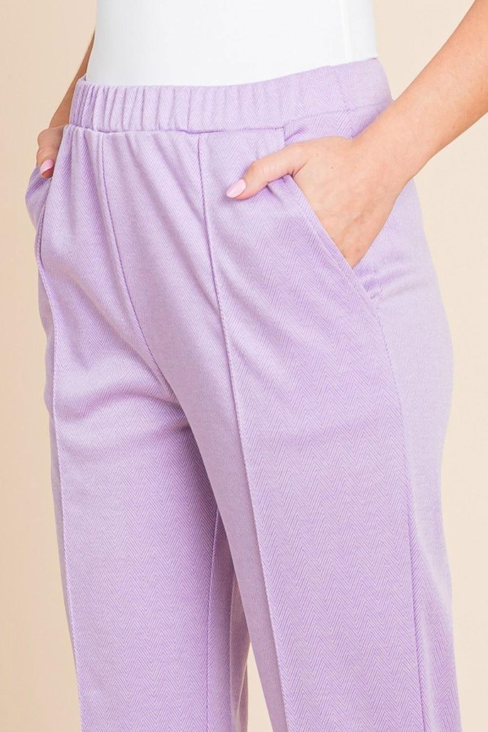 Culture Code Full Size Pin Tuck Detail Slim Pants - Clothes For Her Online Store