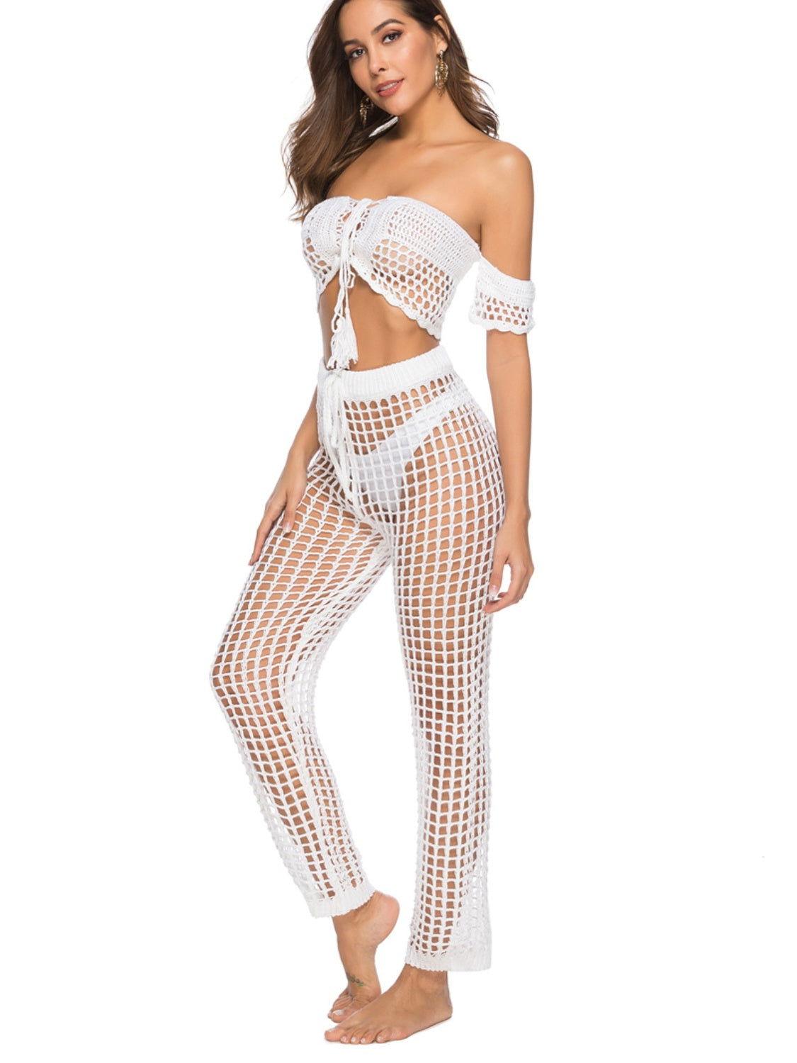 Cutout High Waist Swim Pants - Clothes For Her Online Store