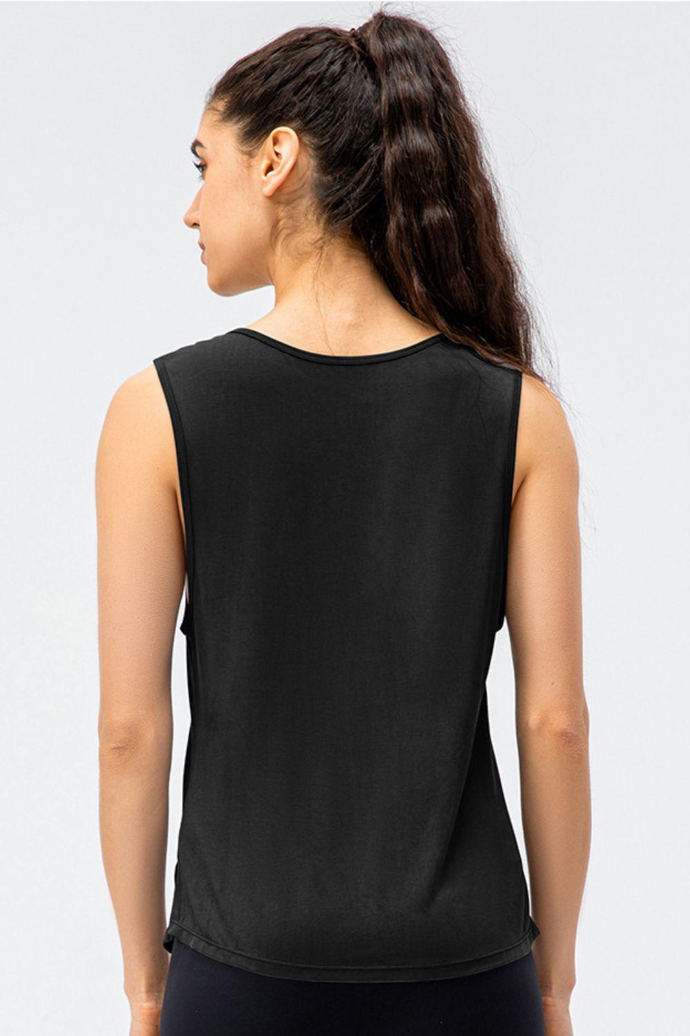 Cutout Reversible Active Tank - Clothes For Her Online Store