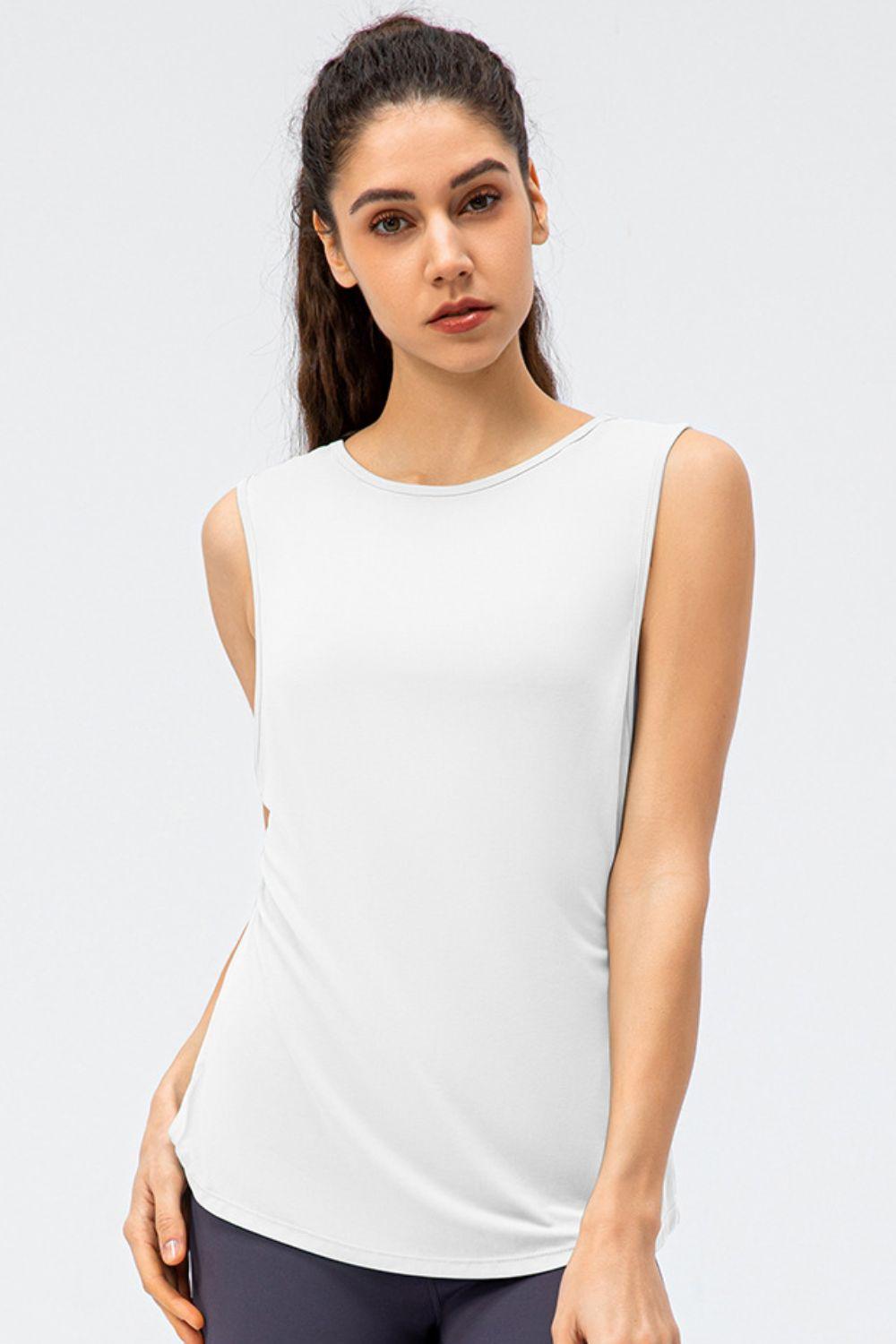 Cutout Reversible Active Tank - Clothes For Her Online Store