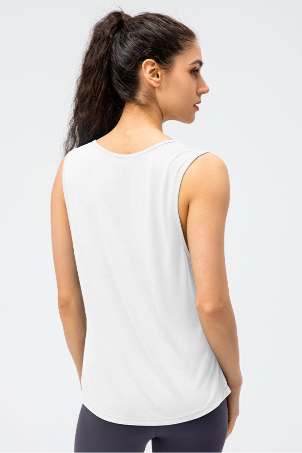 Cutout Reversible Active Tank - Clothes For Her Online Store