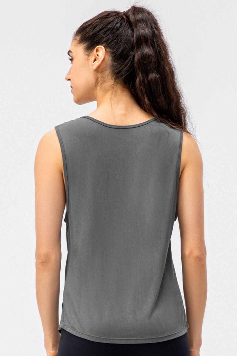 Cutout Reversible Active Tank - Clothes For Her Online Store